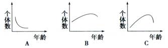 "如图为三个种群的年龄组成曲线图,请据图回."习题详情