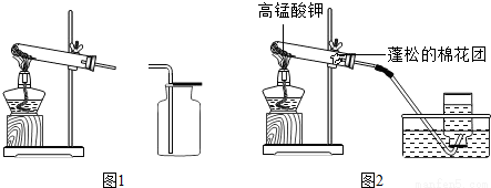 实验室用如图装置,通过加热高锰酸钾来制备氧气.