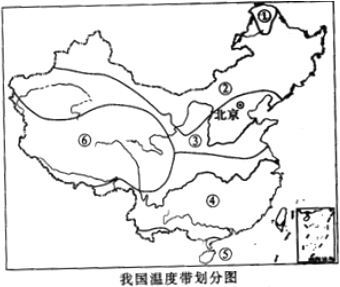 温度带的划分与分布知识点 "我国跨四种干湿地区和四种温度带的省区是