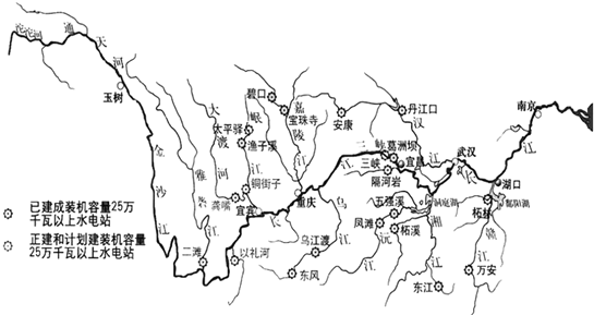 长江的下列支流中,最东边的一条是