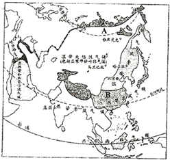 读"亚洲气候图",回答下列问题.     (1)亚洲地跨带,带和寒带.