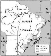 读巴西略图,回答下列问题.(1)城市甲的名称是_