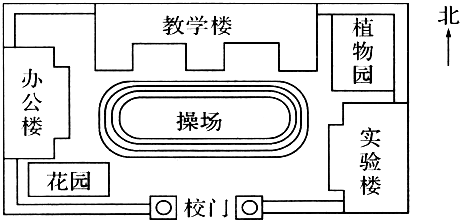 "实验小学校园平面示意图(1)实验楼在操场."习题详情