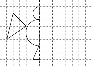 画出每个图形的另一半,使它成为一个轴对称图形.