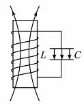 在lc振荡电路中某时刻电容器两极板间的电场线方向和穿过线圈的磁感线