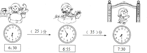 她从起床到上学共花了多少时间?