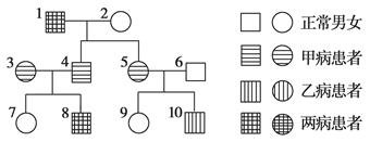 (5分)右图为某家族的遗传系谱图(囗表示正常男性,○表示正常女性