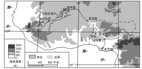 流域开发的地理条件,内容,综合治理措施知识点 "下图为"尼罗河干支流