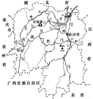 "读湖南省略图,回答问题.(每小题1分, ."习题详情