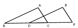 如图,将△abc沿直线bc方向平移3个单位得到△def,若bc