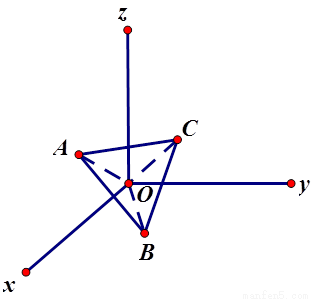 一个四面体的顶点在空间直角坐系o-xyz中的坐标分别是(1,0,1),(1,1,0)
