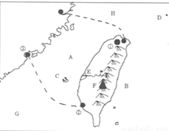 读台湾岛交通及工业中心分布图,完成3-4题.影响